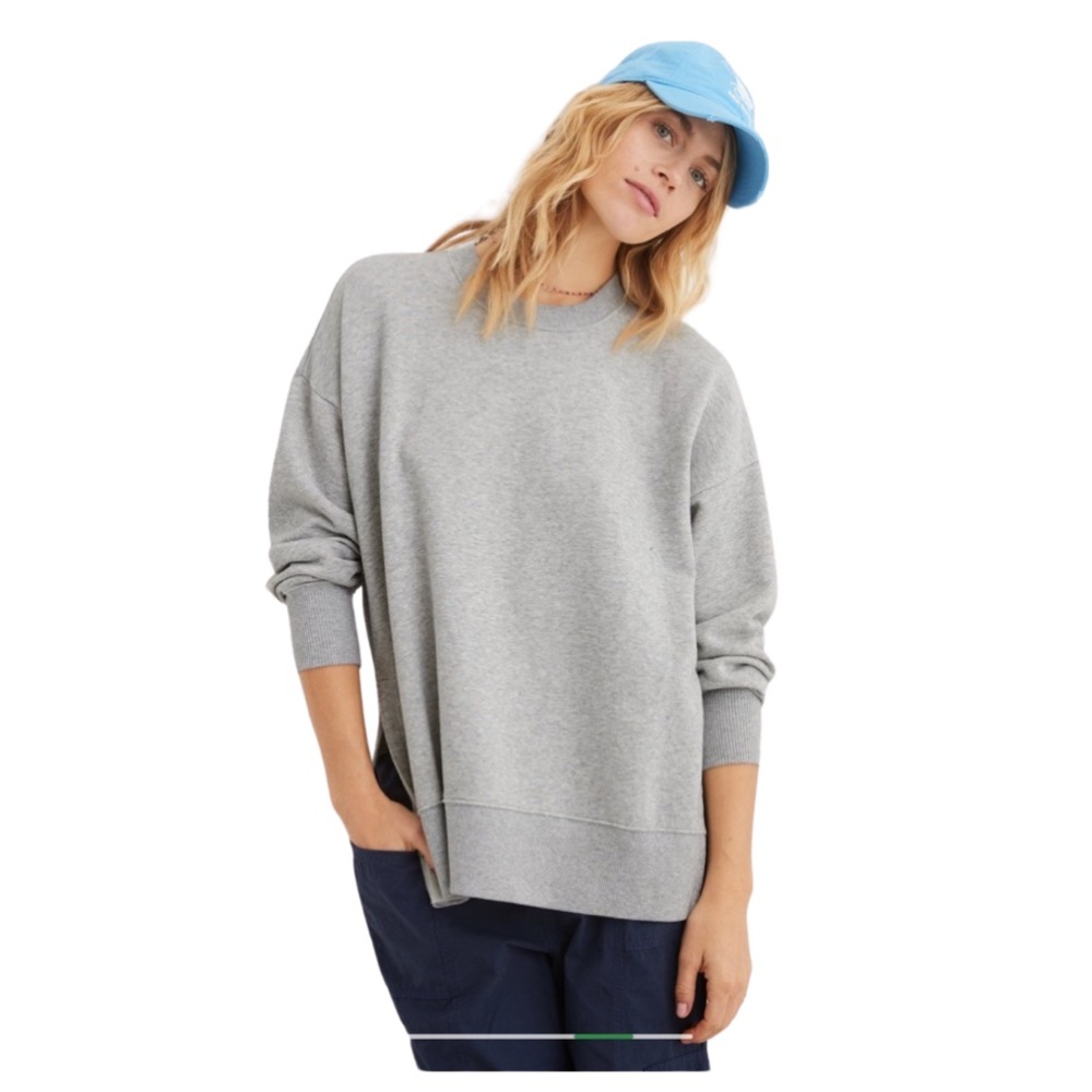 aerie oversized desert sweatshirt / Crewneck sweater in medium heather grey